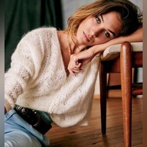 Sezane Lison Jumper Ecru size XS